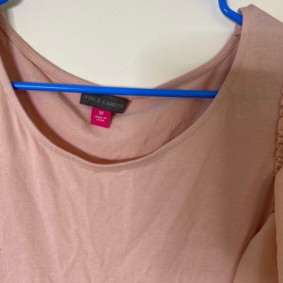 Vince Camuto Ruffle Side Sleeveless Top - Dusty Pink Size M A031121 - Picture 2 of 7